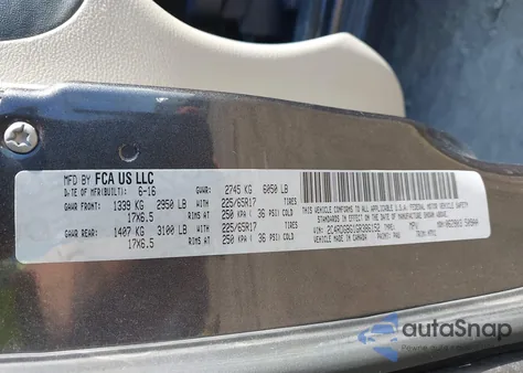 2016 Dodge Grand Caravan American Value Pkg из США, поврежденный, VIN 2C4RDGBG1GR386152